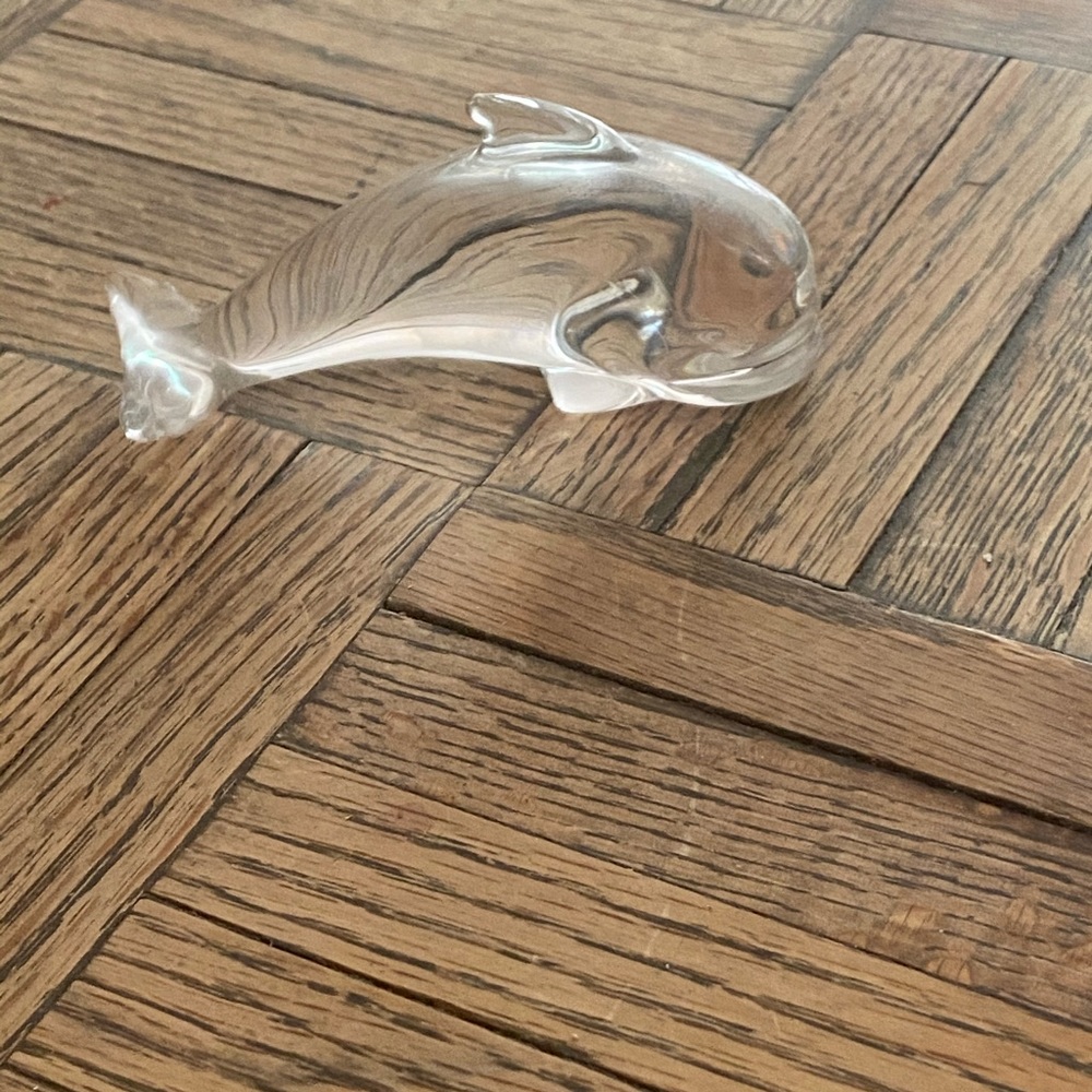 Vintage Scandinavian Glass Whale